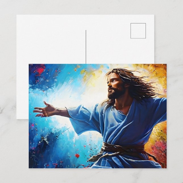 Jesus Christus Auferstehung Postkarte (Vorne/Hinten)