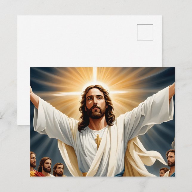 Jesus Christus Auferstehung Postkarte (Vorne/Hinten)
