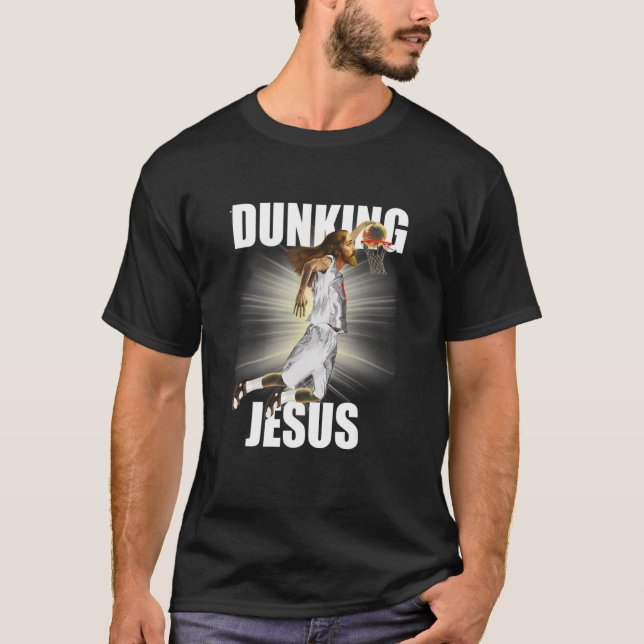 Jesus Christus Basketball spielen 3 T-Shirt (Vorderseite)