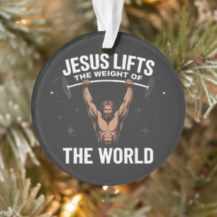 Jesus Christus beim Kreuzheben Ornament