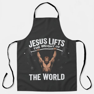 Jesus Christus beim Kreuzheben Schürze