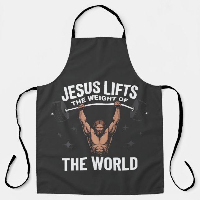 Jesus Christus beim Kreuzheben Schürze (Vorderseite)