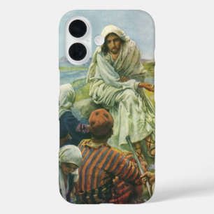 Jesus Christus Bergpredigt, Vintage Religion iPhone 16 Hülle