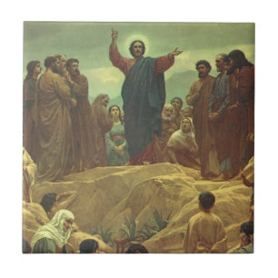 Jesus Christus Bergpredigt, Vintage Religion Fliese