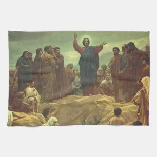 Jesus Christus Bergpredigt, Vintage-Religion Geschirrtuch