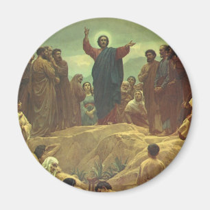 Jesus Christus Bergpredigt, Vintage-Religion Magnet