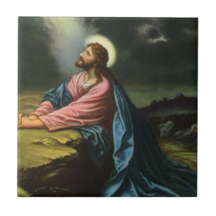 Jesus Christus betet im Garten Gethsemane im Vinta Fliese