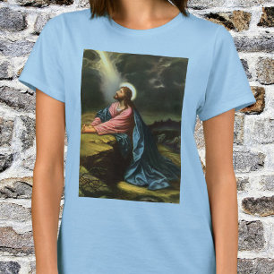 Jesus Christus betet im Garten Gethsemane im Vinta T-Shirt