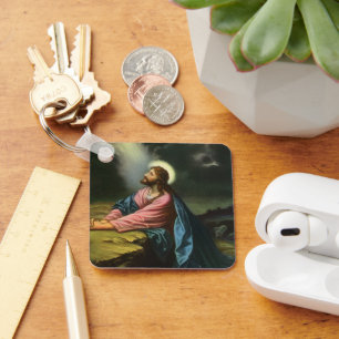 Jesus Christus betet im Garten Gethsemane, Vintage Schlüsselanhänger