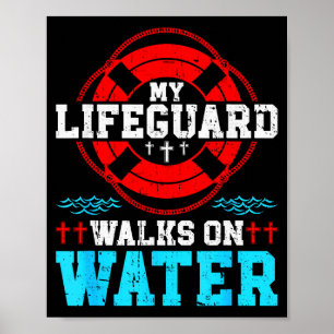 Jesus Christus Christ Mein Gang Auf Wasser Poster