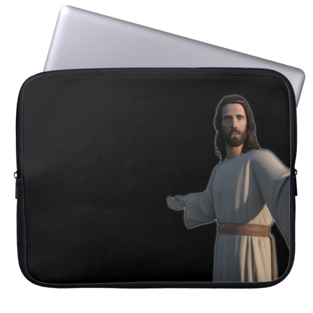 Jesus Christus Christliche Kirche begrüßen Laptopschutzhülle (Vorderseite)