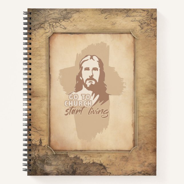 Jesus Christus. Christlicher Prediger Notizbuch (Vorderseite)