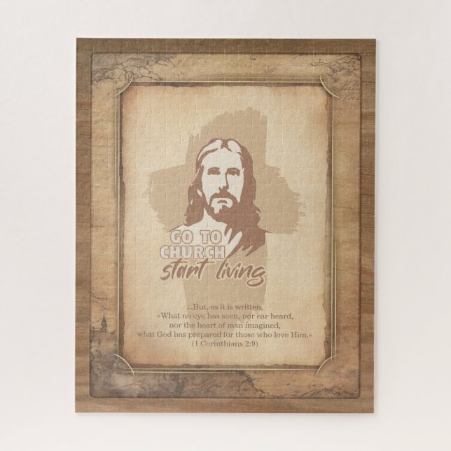 Jesus Christus. Christlicher Prediger Puzzle (Vertikal)