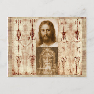 Jesus Christus das Tuch von Turin Heiligem Gesicht Postkarte