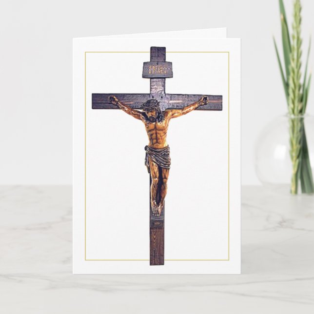 Jesus Christus der Erretter am Kreuz Karte (Vorderseite)