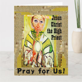 Jesus Christus, der Hohepriester geklappte Grußkar Karte