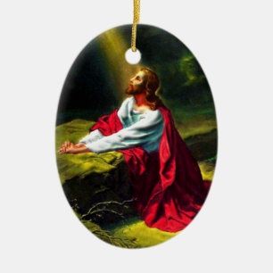 Jesus Christus, der im Garten von Gethsemane betet Keramik Ornament