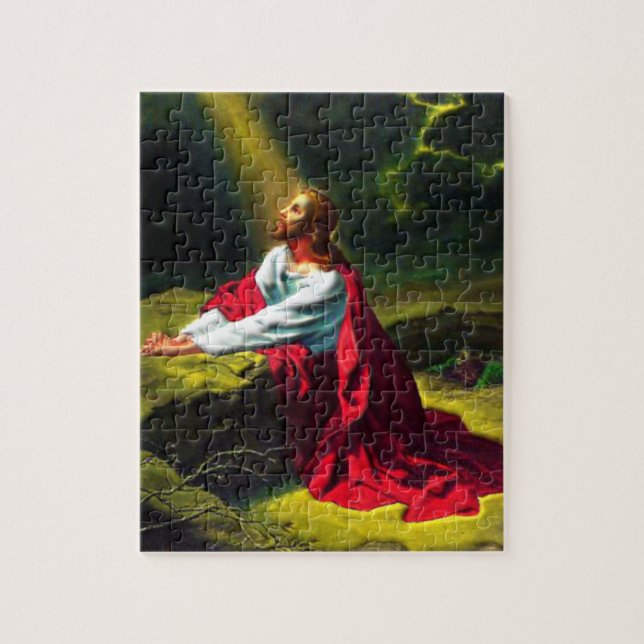 Jesus Christus, der im Garten von Gethsemane betet Puzzle (Vertikal)