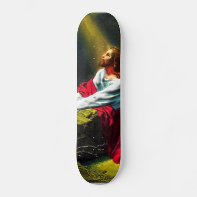 Jesus Christus, der im Garten von Gethsemane betet Skateboard