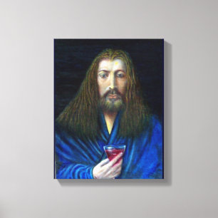 JESUS CHRISTUS, DER KELCH IN EMMAUS LEINWANDDRUCK