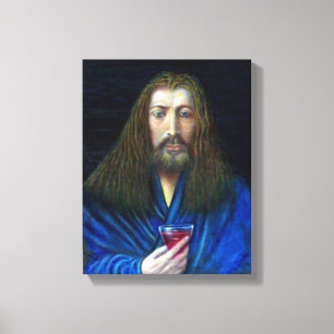 JESUS CHRISTUS, DER KELCH IN EMMAUS LEINWANDDRUCK