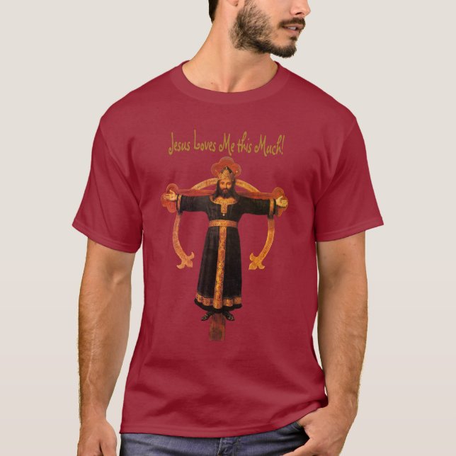 Jesus Christus der König Kreuz Cristo Rey T-Shirt (Vorderseite)