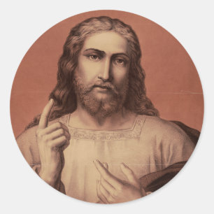 Jesus Christus der Lehrer Runder Aufkleber