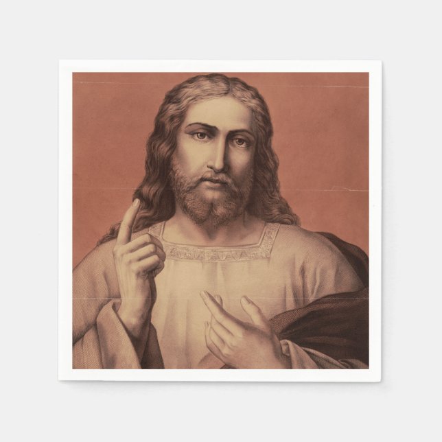 Jesus Christus, der Lehrer Serviette (Vorderseite)