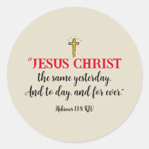 Jesus Christus derselbe Runder Aufkleber