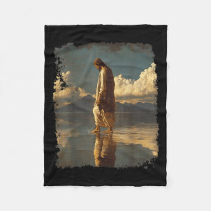 Jesus Christus Design Fleecedecke