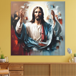 Jesus Christus: Die ewige Ebrace des Lichts" ✨ 🕊 Leinwanddruck