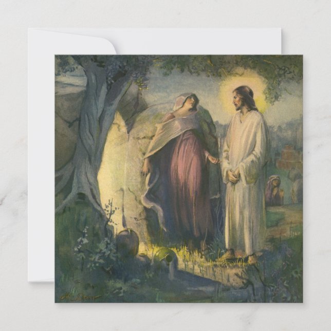 Jesus Christus durch das Grab von ML Greer erwisch Einladung (Vorderseite)