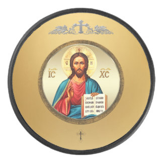 Jesus Christus Eishockey Puck