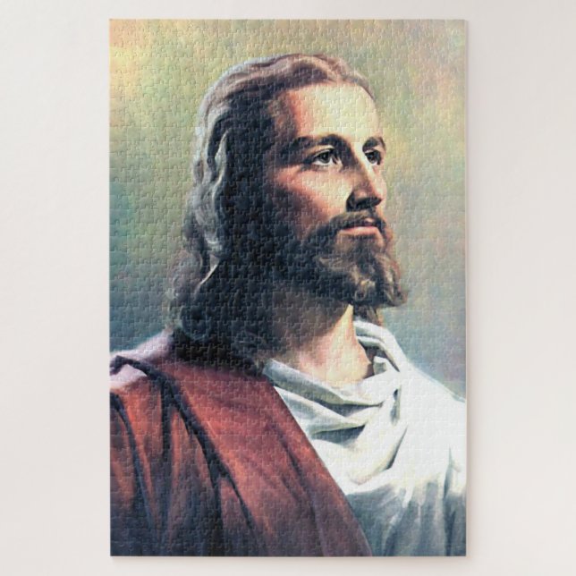 Jesus Christus Erretter Gott Sohn Religion Glaube Puzzle (Vertikal)