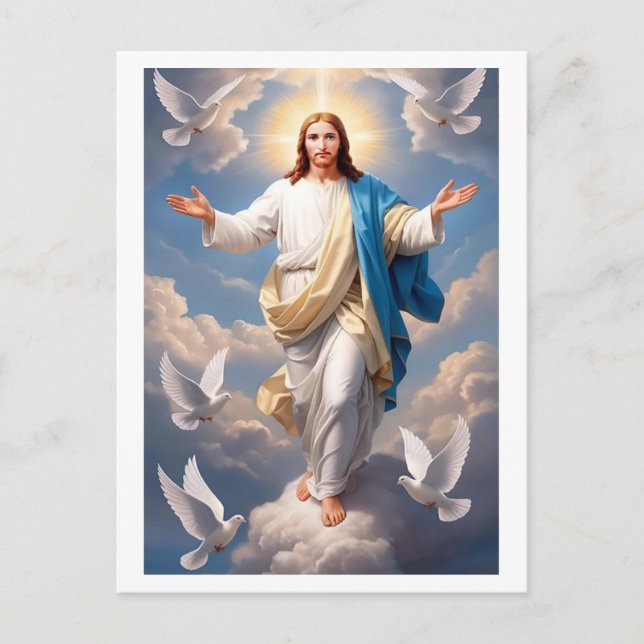 Jesus Christus Feiertagspostkarte (Vorderseite)