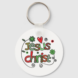Jesus Christus Festliche christliche Typografie Schlüsselanhänger