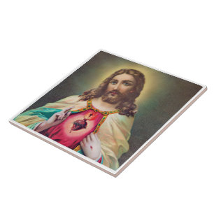 Jesus-Christus-Foto-Keramikfliesen-Wandkunst-Dekor Fliese