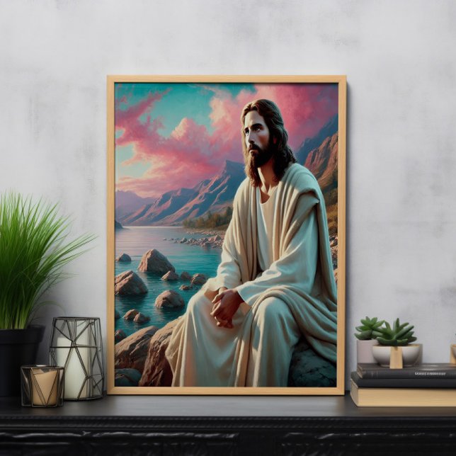 Jesus Christus Gazing in Richtung Himmlischer Hori Poster (Von Creator hochgeladen)