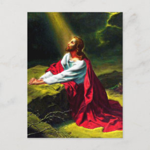 Jesus Christus Gebet im Garten von Gethsemane Postkarte