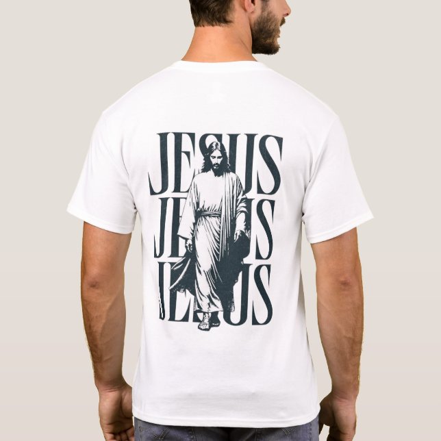 Jesus Christus gehend T-Shirt (Rückseite)