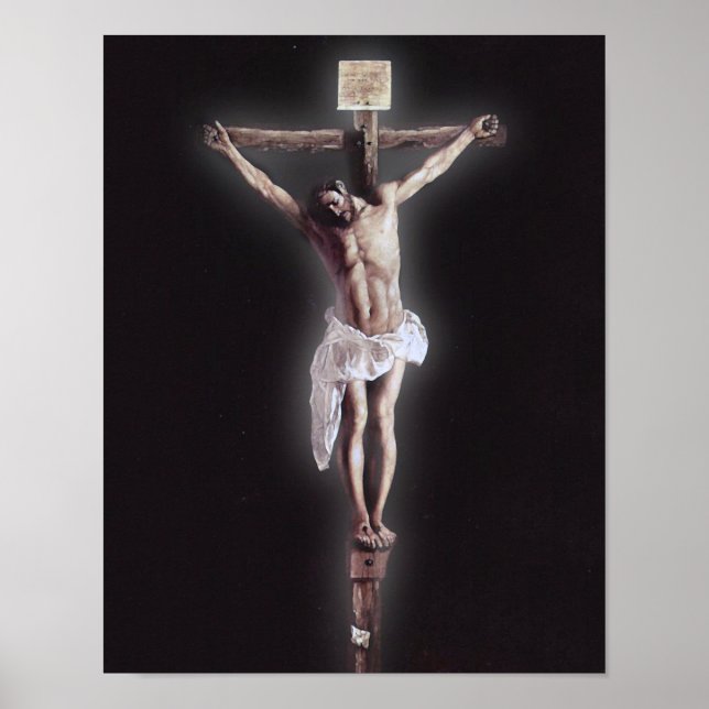 Jesus Christus gekreuzigtes ehrenvolles Bild Poster (Vorne)