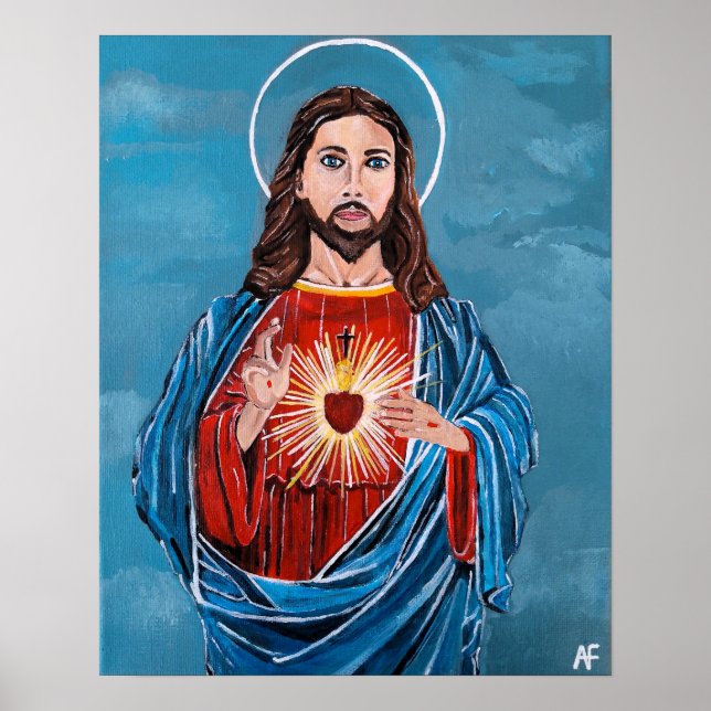 Jesus Christus Gemälde von Alfred Fox Poster (Vorne)