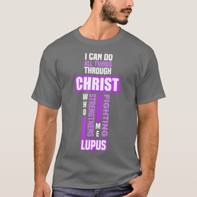 Jesus Christus Gott Lupus Warrior Lupus Kämpfer T-Shirt (Vorderseite)