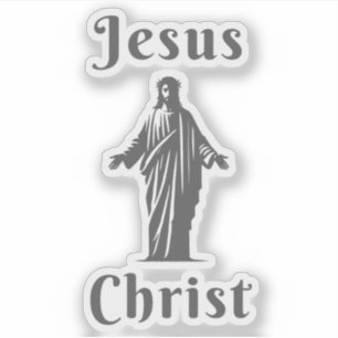 Jesus Christus (grau) Aufkleber