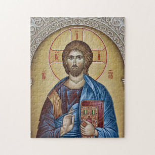 Jesus Christus hält das Evangeliumsikon Puzzle