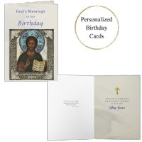 Jesus Christus hält das Evangeliumsikon zum Geburt