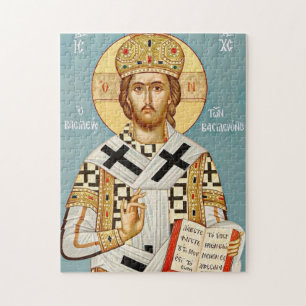 Jesus Christus hält die orthodoxe Ikone der Evange Puzzle