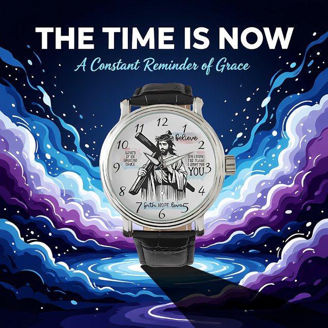 Jesus Christus hält ein Kreuz Armbanduhr (Von Creator hochgeladen)