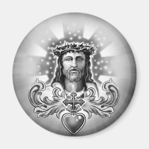 Jesus Christus heilig Herzdesign Magnet