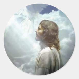 Jesus-Christus-Hintergrundbilder-15 Runder Aufkleber